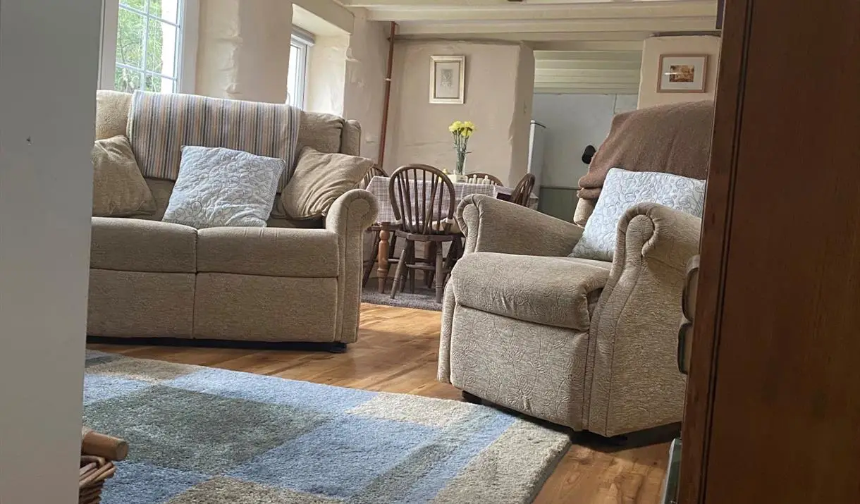 Open plan living and dining room